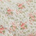 thumbnail image 4 of - Queen Sheets, Cotton Percale 6-Piece Bedding Set, Crisp & Cool Home Decor (Marissa Coral, Queen), 4 of 6