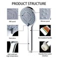 thumbnail image 2 of Shower Head, Water Saving Hand Shower, Easy to Install and Clean, Stainless Steel Shower Head, 2 of 5