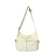thumbnail image 1 of Nvzi Bolso bandolera unisex de lona de color liso, grande, tipo bandolera (blanco), 1 of 4