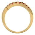 thumbnail image 5 of 0.235 ctw Wedding Band for Women - 18K Yellow Gold Natural Garnet Stackable Eternity Ring, 5 of 6
