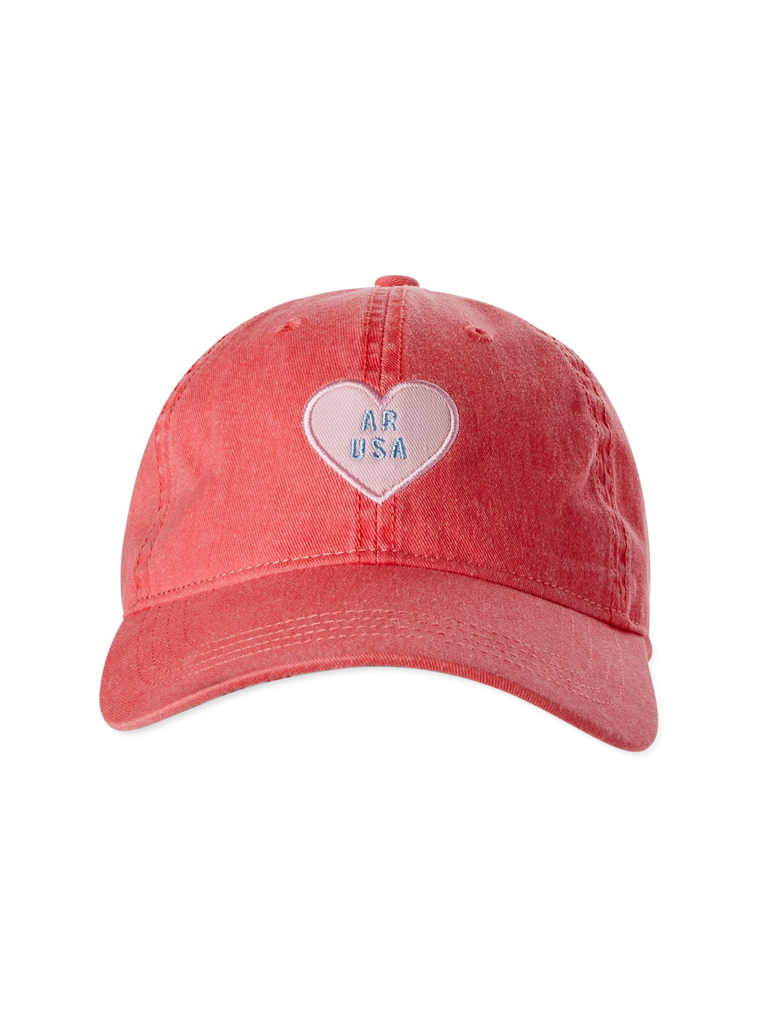 Custom State Heart Vintage Baseball Caps, Women's USA Washed Hats With