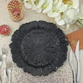 thumbnail image 6 of BalsaCircle 24 Black 13" Acrylic Wooden Textured Round Reef Acrylic Charger Plate, 6 of 8