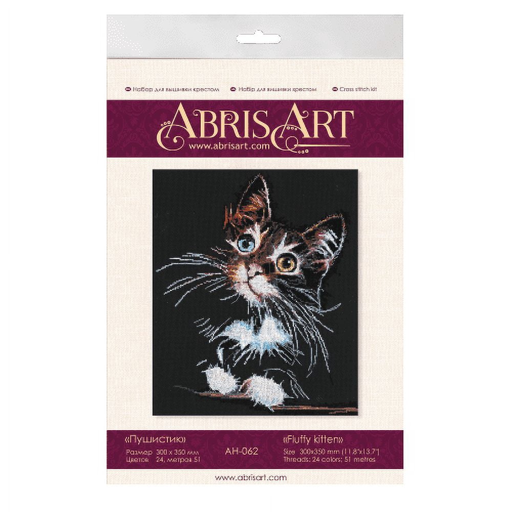 Cross-stitch kit Fluffy kitten AH-062
