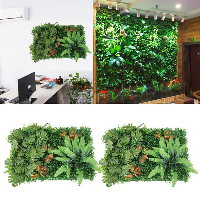 Paquete de 2 de césped tificial, césped tificial, protección de privacidad, , alfombrils de vegetación pa jdín in perfecl Césped de césped artificial