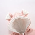 thumbnail image 5 of Infant Newborn Baby Boy Girl Romper Outfit Cute Bears Ear Hoodie Buttons Down Fleece Onesie Jumpsuit Bodysuit Winter Warm Playsuit Snowsuit Clothes, 5 of 6