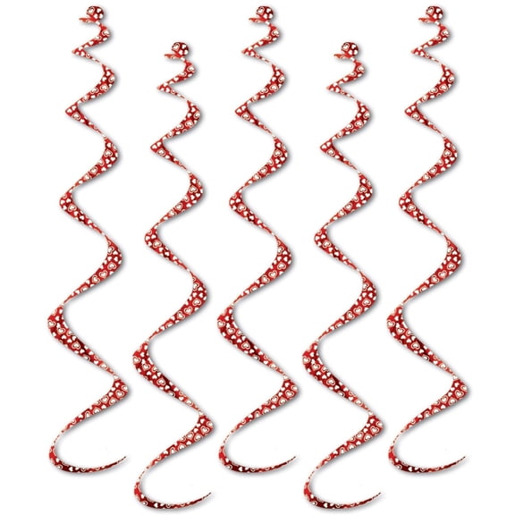 Beistle Valentine Party Printed Heart Twirly Whirly (Case of 30)