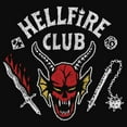 thumbnail image 2 of Netflix Junior's Stranger Things Hellfire Club Costume Racerback Tank Top Black Large, 2 of 5