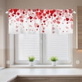 thumbnail image 2 of Valentines Day Curtains Kitchen Window Valance Red Pink Love Heart Valentine''s Rod Pocket Valances Windows Treatments 1 Panel Short Curtain 54x18 Inch for Bathroom Living Room Decor, 2 of 6