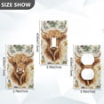 thumbnail image 7 of Yayeee Duplex Wall Plate 1-Gang 4.5"x2.7" Home Receptacle Light Switch Decorative Outlet Cover, Floral Cow, 7 of 7