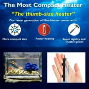 Tawatiler Super Mini Aquarium Heater USB 10W Alumina Ceramic Betta Heater Adjustable Submersible Fish Heater Small Fish Tank Heater Turtle Heater with Digital Display Thermostat for 0-1 Gallon Tanks