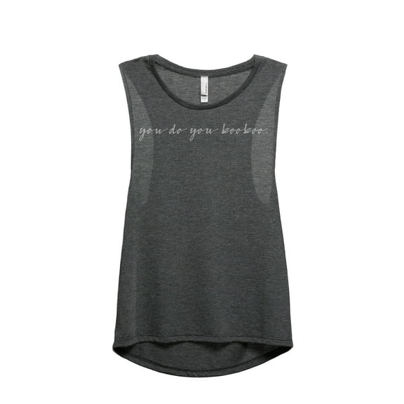 Thread Tank You Do You BooBoo Women's Fashion Sleeveless Muscle Tank Top Charcoal Small