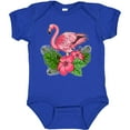 thumbnail image 3 of Inktastic Flamingo with Tropical Flowers Boys or Girls Baby Bodysuit, 3 of 5