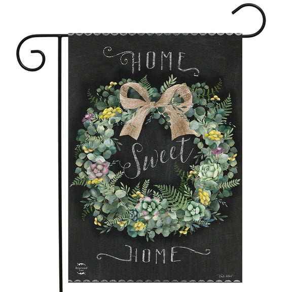 Briarwood Lane Home Sweet Home Wreath Garden Flag