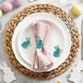 thumbnail image 5 of karymi Metal Enamel Easter Egg Napkin Ring with Bunny Ear Design 1.6x1 Inch for Western Restaurant Family Table Setting Cute Holiday Dinnerware Home Decor, 5 of 6