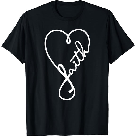 Love And Faith Religious Infinity symbol Men Women Kids T-Shirt Black Medium