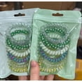 6 pieces per package mixed color high elastic spiral hair band, gradual ...