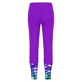 thumbnail image 2 of CHICTRY Upf 50+ Swim Leggings for Girls Printed Bottom Leg Swim Long Pants Gymnastics Yoga Dance Tights Purple 12, 2 of 5