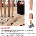 thumbnail image 2 of 100 mechas de madera para velas naturales, mechas para velas de madera sin humo con clips de Metal Likrtyny Para estrenar, 2 of 8