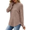 thumbnail image 3 of Fantaslook Womens Tops Dressy Casual Long Sleeve Shirts Fashion Blouses Lightweight Fall Sweaters, 3 of 7