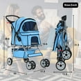 thumbnail image 7 of Bestpet 4 Wheel Folding Pet Stroller, Blue, 7 of 7