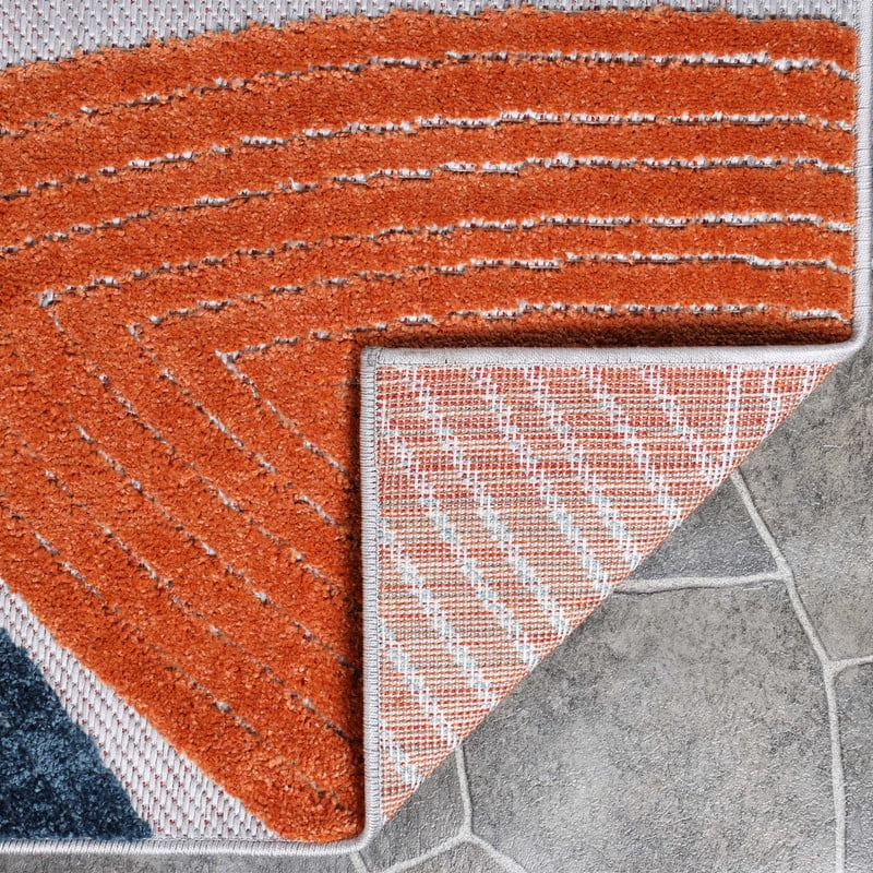 Superior Tulip Modern Geometric Indoor Outdoor Area Rug, 10' x 14', Multicolor