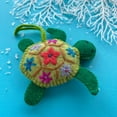 thumbnail image 5 of Sea Turtle Christmas Ornament, Fair Trade Embroidered Wool Handmade in Peru, 5 of 5