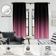 thumbnail image 3 of Pink and Black Window Curtain Abstract Boys Ombre Striped Boho Simple Gradient Teen Men Art Aesthetic Gothic Fun Living Room Bedroom Window Drapes Treatment Fabric 1 Pair, 42" W x 63" L, Modern, 3 of 6