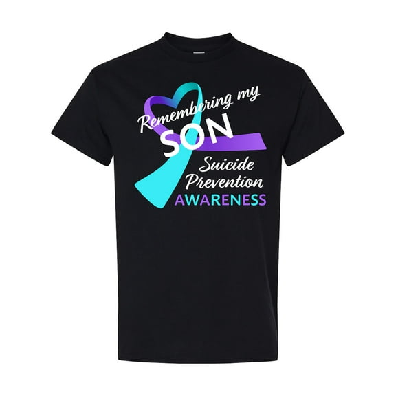 Inktastic Remembering My Son Suicide Prevention Awareness T-Shirt