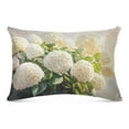 thumbnail image 2 of Pillow Case Plush Pillow Design White Hydrangea Bush Painting Case standard size/King size/Queen size Bed Pillow Pillowcases, 2 of 9