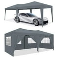 thumbnail image 2 of 10'x20' Heavy Duty Carport Car Pop Up Canopy Garage Outdoor Boat Shelter Party Tent with Sidewalls and Rollable Windows Gray, 2 of 8