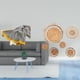 thumbnail image 2 of Manta De Punto A Rayas, Suave Y Cálida, Estilo Rústico, Para Decoración Del Hogar, Dormitorio, Sofá, Cama, Silla, Con Adornos Decorativos únicos De Ratán Tejido Para Colgar En La Pared,, 2 of 8