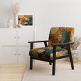 thumbnail image 2 of Designart "Earthy Euphony Hardedge Art wall decor VI" Multi-Color Abstract Upholstered Accent Chair - Modern Arm Chair For Bedroom, 2 of 7