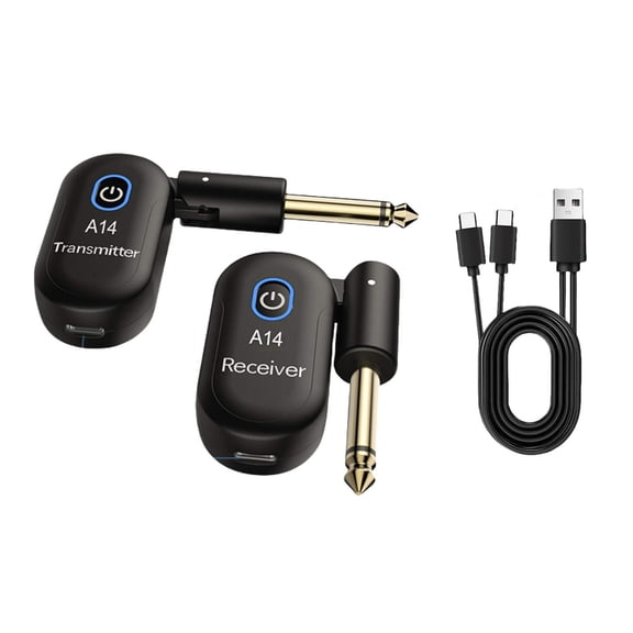 GUYUTING Plug and Play A14 Wireless Guitar System for Instruments with 6 35mm Jacks and 30m Transmission Distance