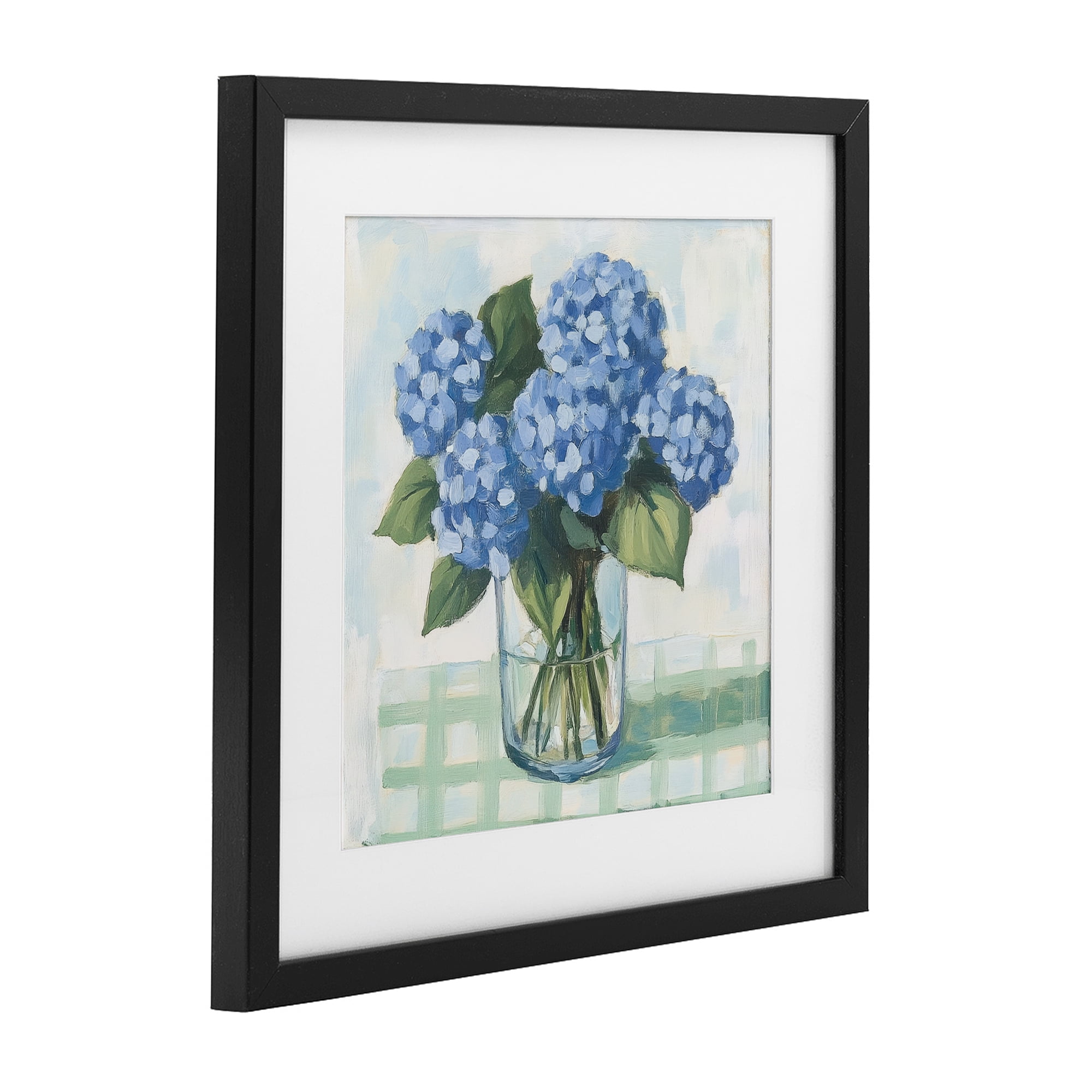 Stupell Industries Quaint Picnic Hydrangeas Black Framed Print Under Glass, design by Petal Prints Design