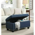 thumbnail image 3 of Convenience Concepts Designs4Comfort Ottomane de Rangement 7th Avenue en Tissu Bleu, 3 of 5