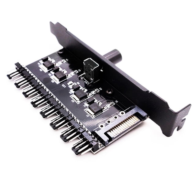 12V Cooling Fan Hub Practical 4Pin 3Pin Regulator Speed Controller 1 To 3 8 Way