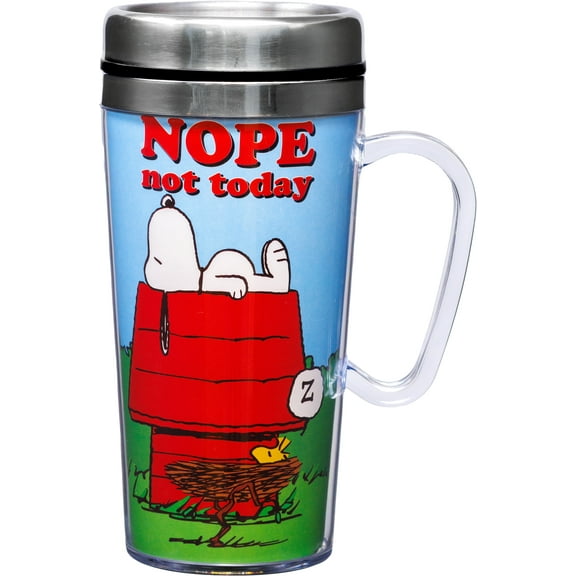 SNOOPY 14 OUNCE ACRYLIC TRAVEL MUG