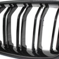 thumbnail image 3 of Parrilla De Riñón Frontal De Doble Línea Negra Brillante Modificada Para Bmw Serie 3 F30 F35 2012-2016 Noticed VI003755-00, 3 of 7