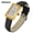 Leather _ Black Gold White, variant on Luxury Square Women’s Watch – Mother of Pearl Dial, Diamond Accents, Waterproof Quartz, Stainless Steel Strap