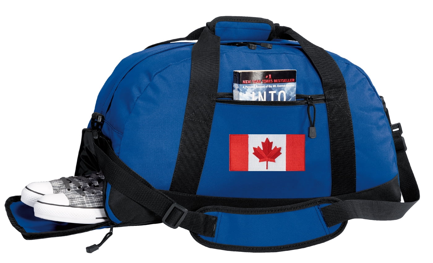 Canadian Flag Gym Bags Canada Flag Duffle Bag WITH Cool SHOE POCKET!