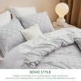 thumbnail image 3 of U by Bedsure Full Size Comforter Set - Light Grey Comforter, Boho Tufted Shabby Chic Bedding Comforter Set, 3 Pieces Farmhouse Bed Set for All Seasons, Fluffy Soft Bedding Set with 2 Pillow Shams, 3 of 6
