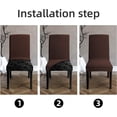 thumbnail image 5 of Chair Covers for Dining Room 6 Pack, Solid Stretch Dining Chair Covers, Washable Kitchen Slip Covers, (Brown, 6 Pack), 5 of 5