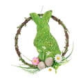 thumbnail image 4 of Conejito verde de Pascua, decoración de primavera hecha a mano para la puerta de entrada y el porche. Sesión, 4 of 9