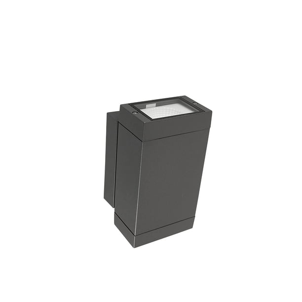 Lampara Muro Led Exterior Gris 14.5w Luz Suave Cálida Hled-8 Tecnolite