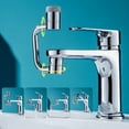 thumbnail image 2 of 360° Swivel Faucet Extender - Dual Spray Modes, Brass/Stainless Steel, Fits 0.79-0.94" Threads, Splash Bathroom Sink Sprayer Attachment, 2 of 10