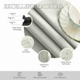 thumbnail image 4 of Homi Drapes Double Pinch Pleated Blackout Curtains – Thermal Insulated, Room Darkening Window Treatments Back Tab Curtains for Home or Office – 1 Panel with Hooks & Tiebacks (Cream,52x45), 4 of 5