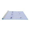 thumbnail image 2 of Ahgly Company Machine Washable Indoor Rectangle Solid Blue Modern Area Rugs, 2' x 5', 2 of 4
