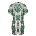 thumbnail image 5 of Women's Jumpsuit Women'S Resort Style Printed Short Sleeve V Neck Shorts Jumpsuit,White Women's Jumpsuit L, 5 of 5