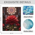 thumbnail image 3 of Diamond Art Kits for Adults - 5d Gothic Blossom Stained Glass Rose Diamond Painting for Adults, Diamond Art for Adults Beginners, Diamond Painting Kits for Adults for Home Wall Decor, 3 of 7