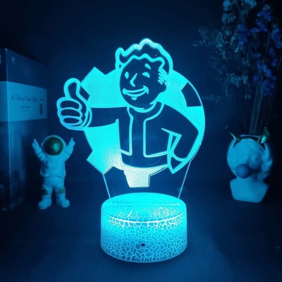 Lámpara CJTXYD Refugio Fallout Luz Nocturna 3D 16 Colores
